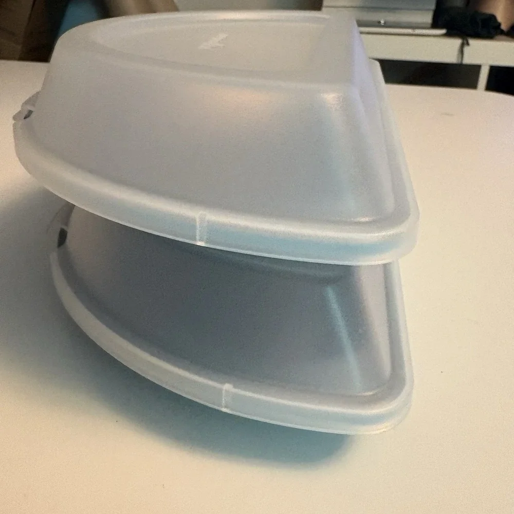 Pampered Chef 101386 Half Pie Set 2 pans 2 lids Oven-safe to 450°F